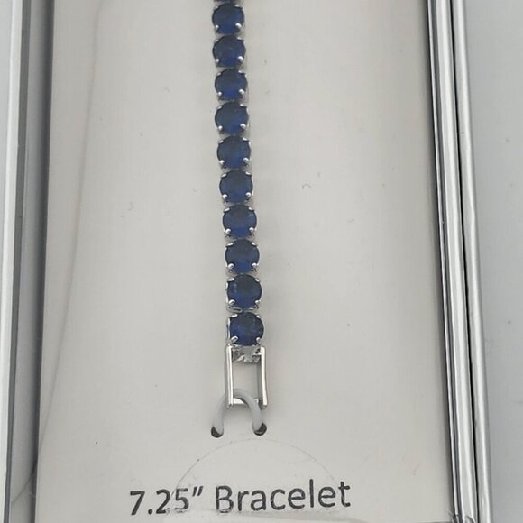 Brand New Gold Plated Blue Gemstone Bracelet - Picture 9 of 9